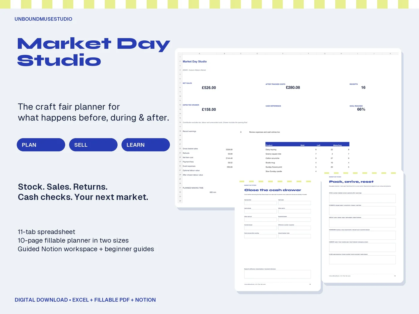 Market Day Studio craft fair planner bundle