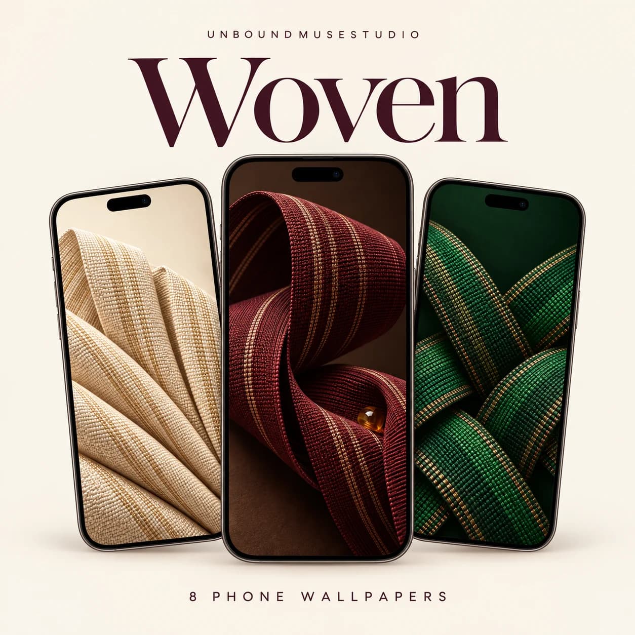 Woven — Eight woven texture phone wallpapers product preview